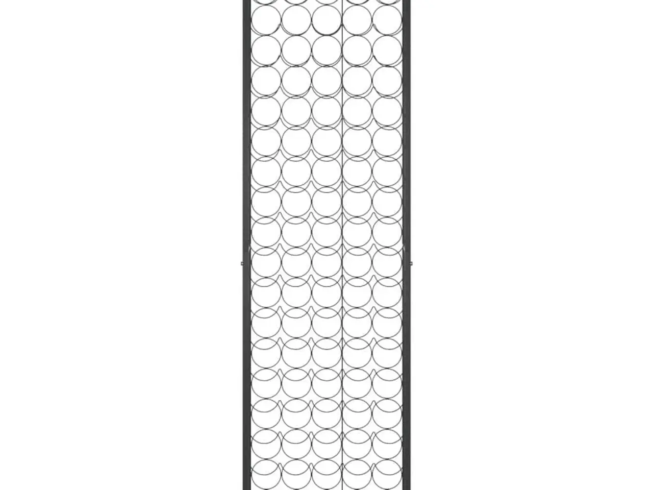 Billede 3 - Vinreol til 95 flasker - 54 × 18 × 200 cm, smedejern, sort