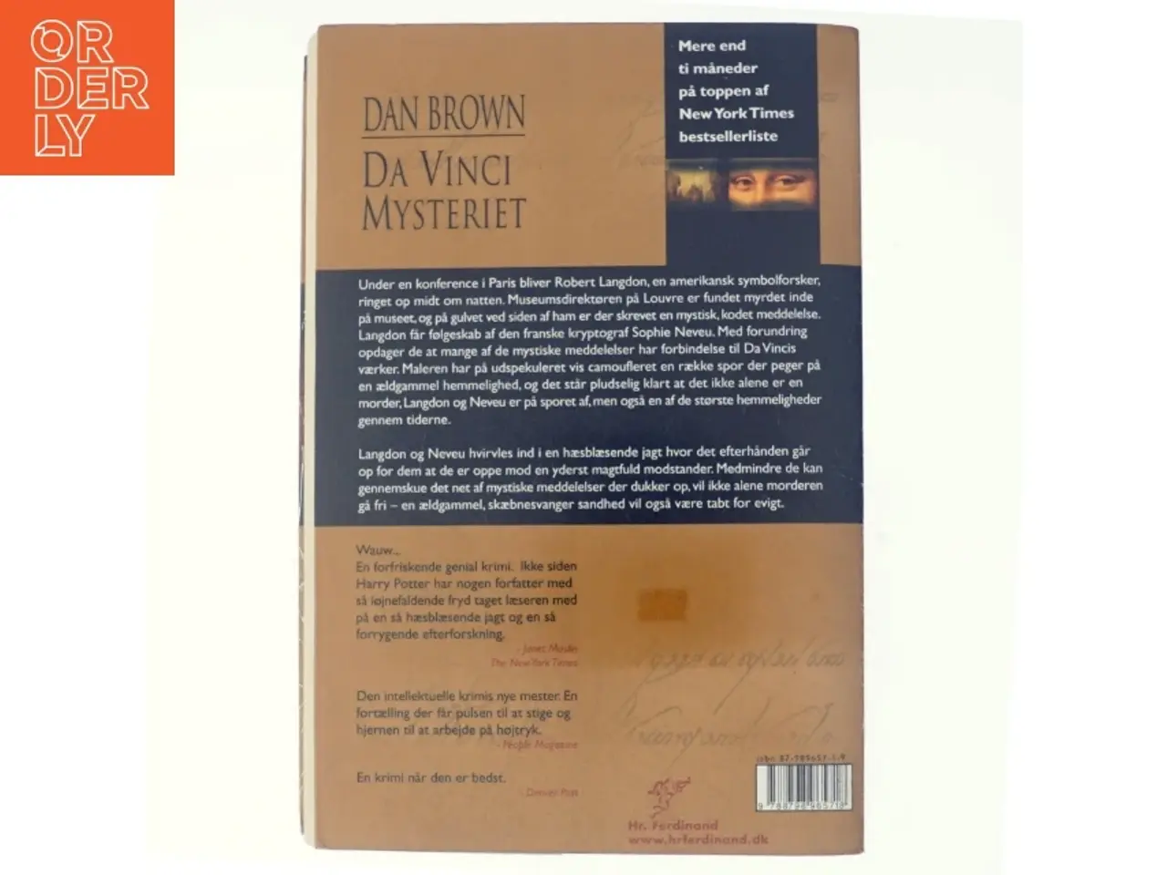Billede 3 - Da Vinci mysteriet af Dan Brown (Bog)