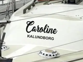 Navn til båden.. GRATIS udkast og monteringsvejl.