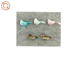 Dekorations fugle 5 styk (str. L: 5 cm)