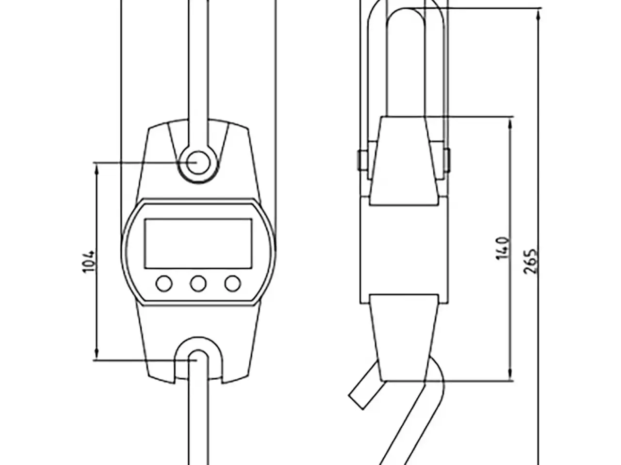 Billede 3 - Hængevægt – 300 kg / 0,1 kg – LCD