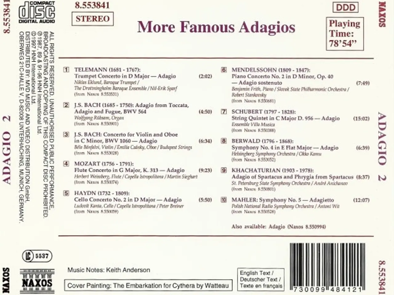 Billede 2 - Diverse kunstnere – Adagio 2 (More Famous… – CD