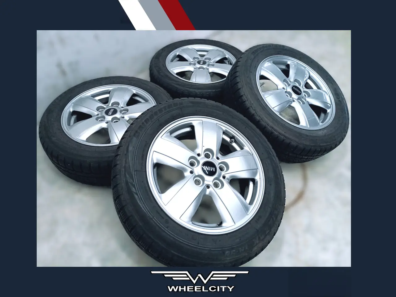 Billede 1 - 5x112 15" ET46 nav 66,6ø MINI vintersæt inkl.TPMS