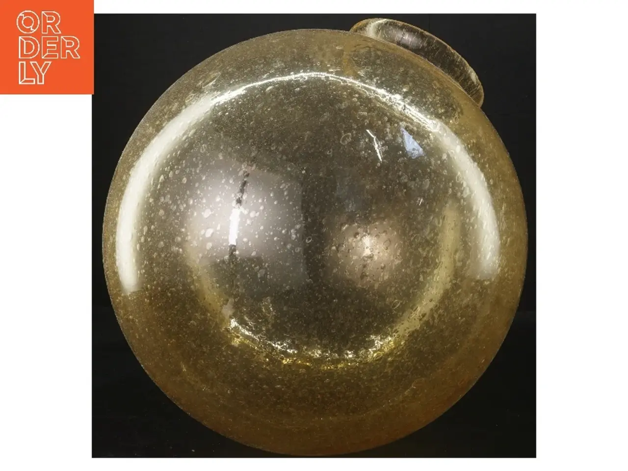 Billede 1 - Rund glas lampe (str. 28 cm)