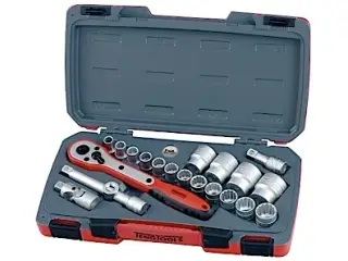 Topnøglesæt med 1/2\" □-fatning Teng Tools T1221-6