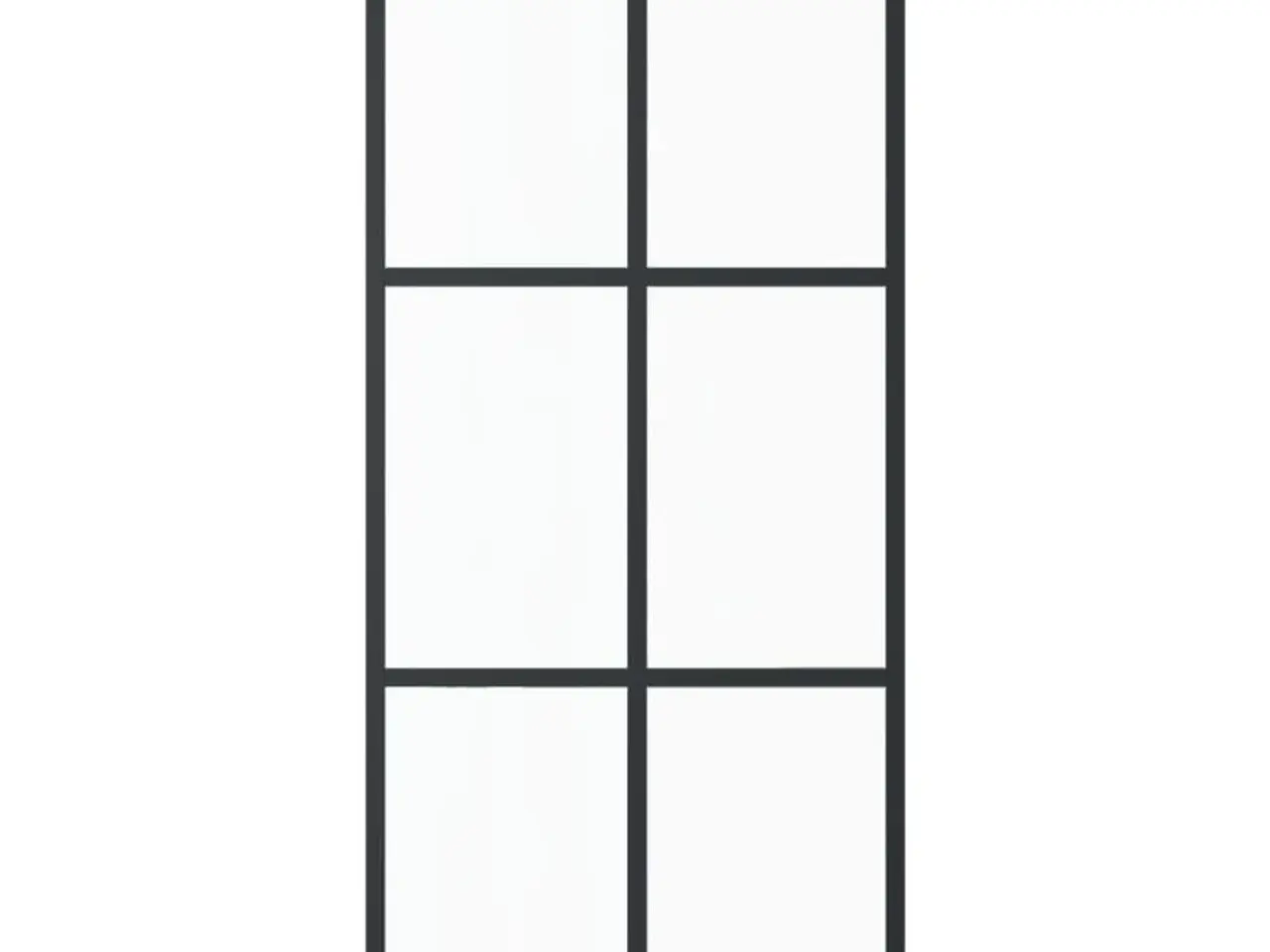 Billede 2 - Skydedør 90x205 cm sikkerhedsglas og aluminium sort