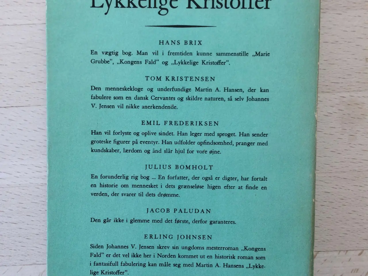 Billede 2 - Lykkelige Kristoffer, Martin A Hansen
