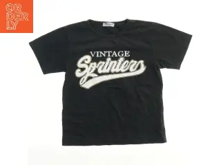 Sort T-shirt med print (str. 152)