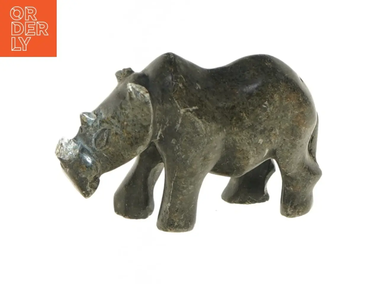 Billede 2 - Skulptur af næsehorn (str. 8,5x14,5 cm)