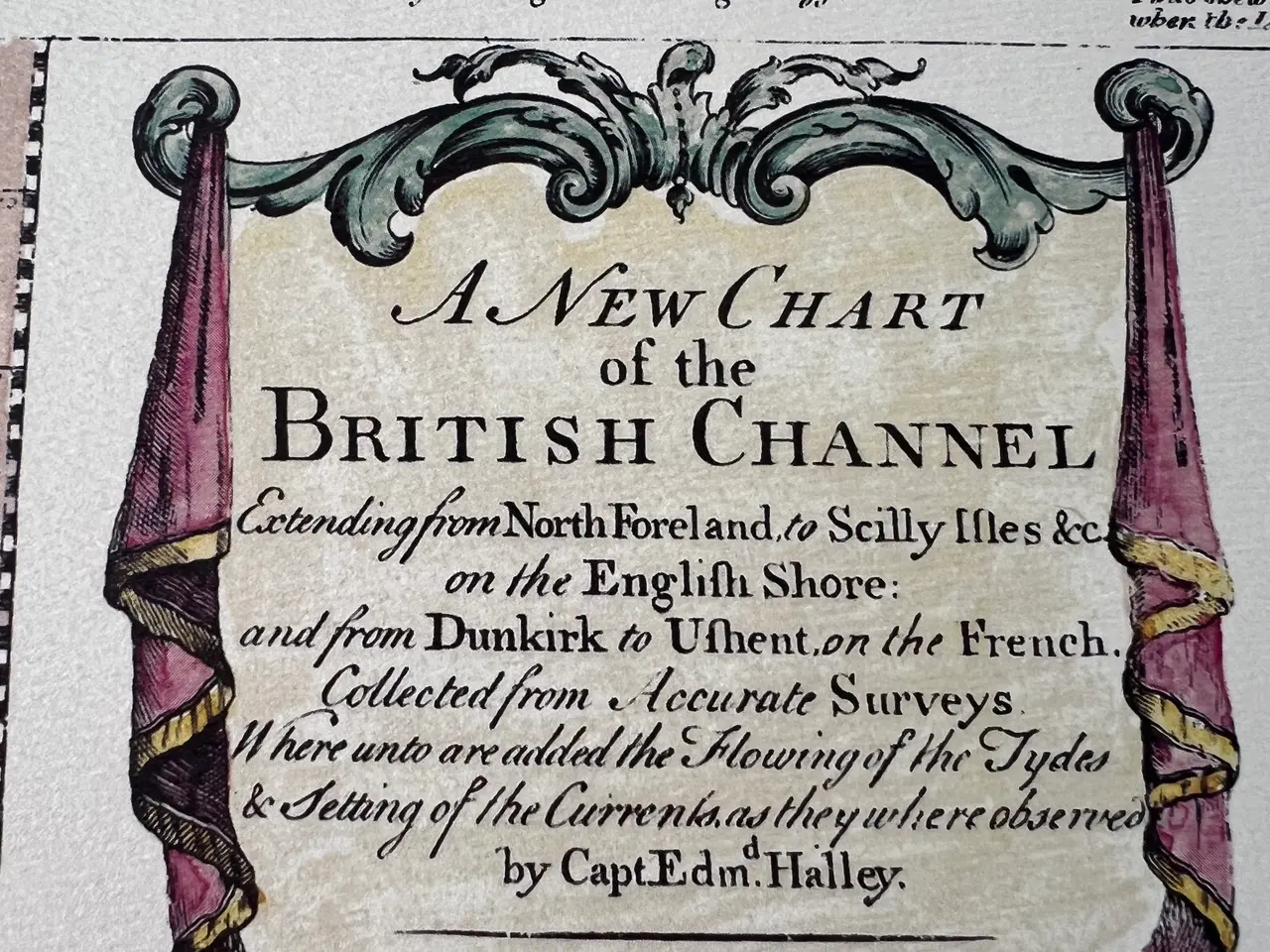 Billede 2 - Genoptrykt Kort over Den Engelske Kanal år 1657