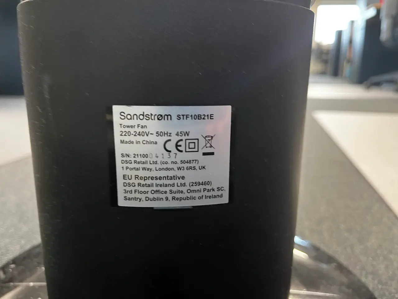 Billede 4 - Gulvfane SANDSTRØM STF10B21E