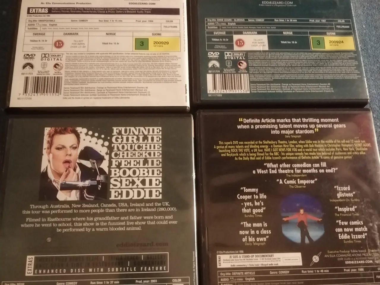 Billede 2 - 4 Fede Eddie Izzard Stand-up Shows