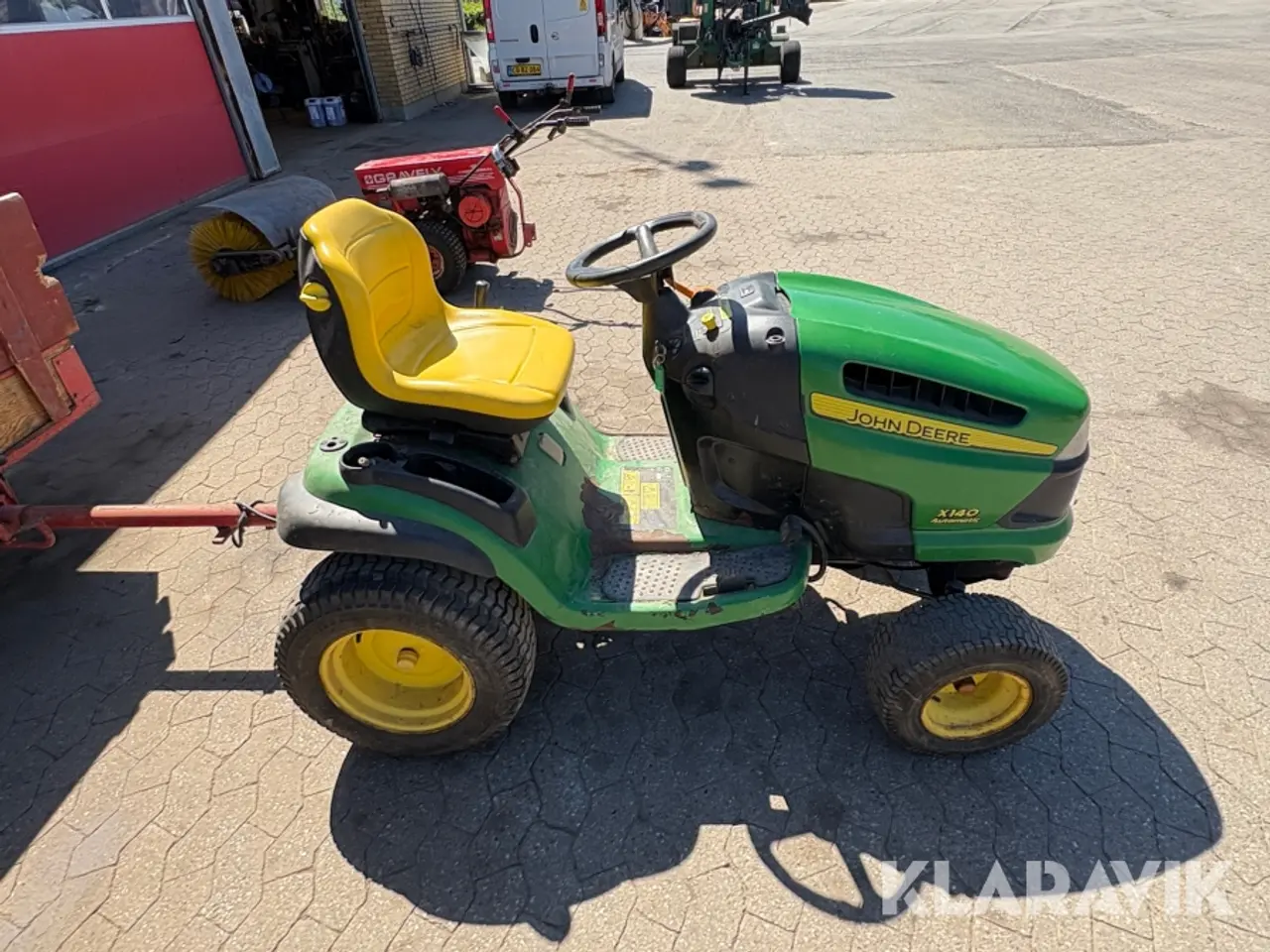 Billede 7 - Havetraktor John Deere X140 med vogn