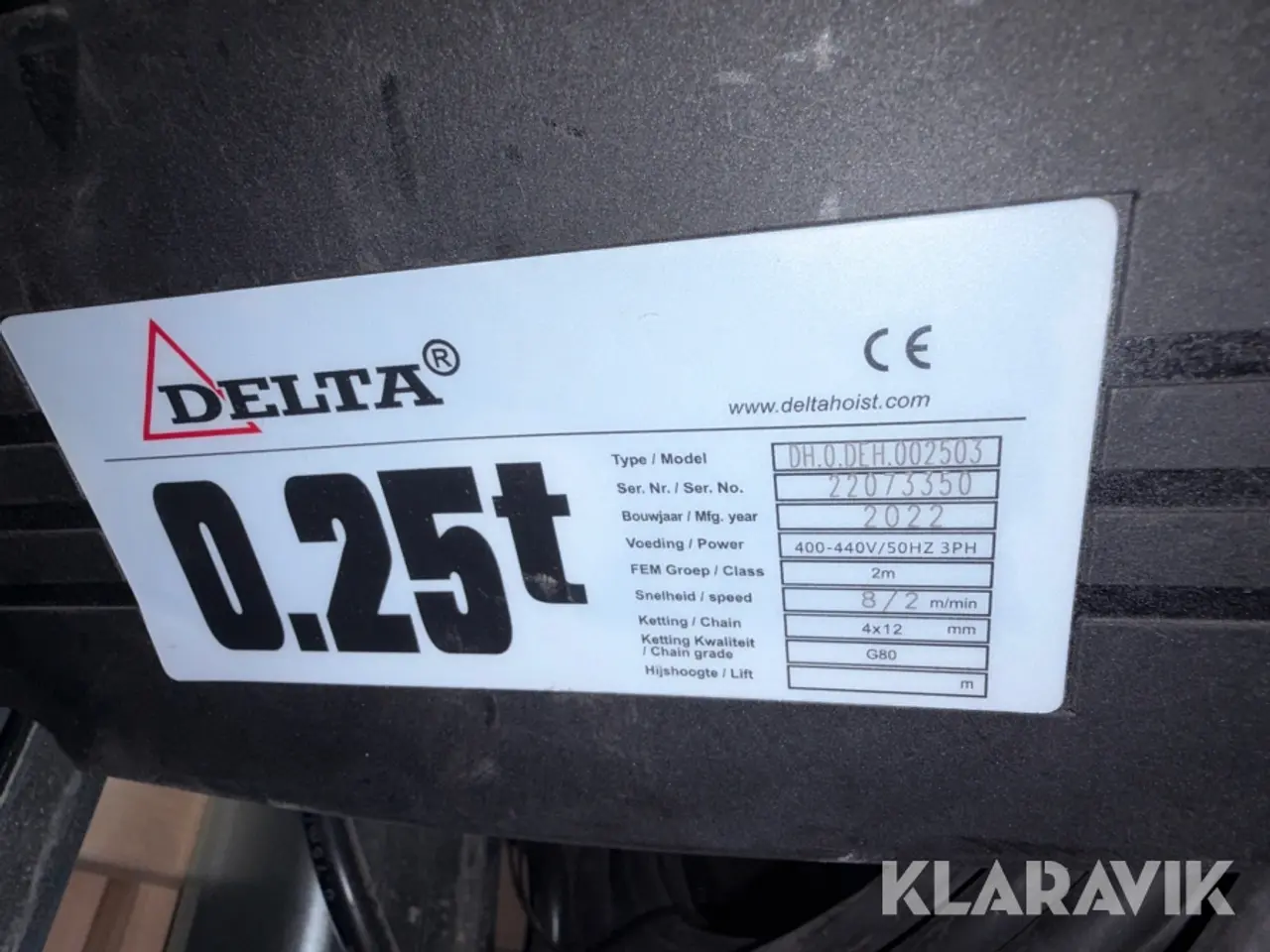 Billede 12 - Loftkran Delta DH.0.DEH.002503 med 2 spil
