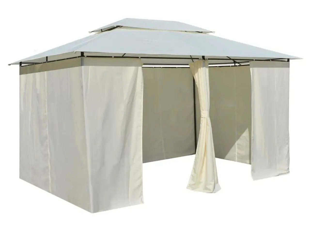 Billede 4 - Havepavillon med gardiner 4 x 3 m - hvid