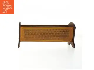 Retro Teak og Kobber metal kurv (str. 29 cm)