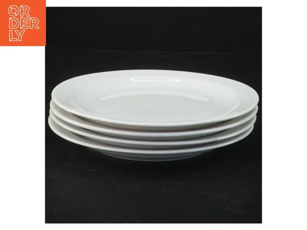 Billede 1 - Hvide porcelænstallerkener (str. 17 x 2 cm)