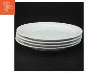 Hvide porcelænstallerkener (str. 17 x 2 cm)