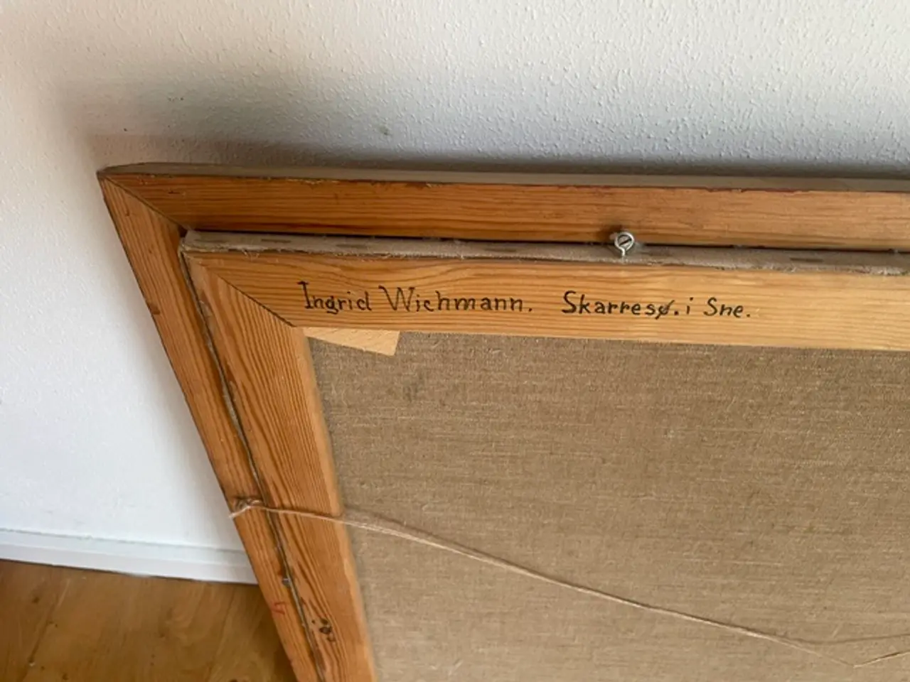 Billede 2 - Maleri ag Ingrid Wichmann 1978 "Skarresø i sne"
