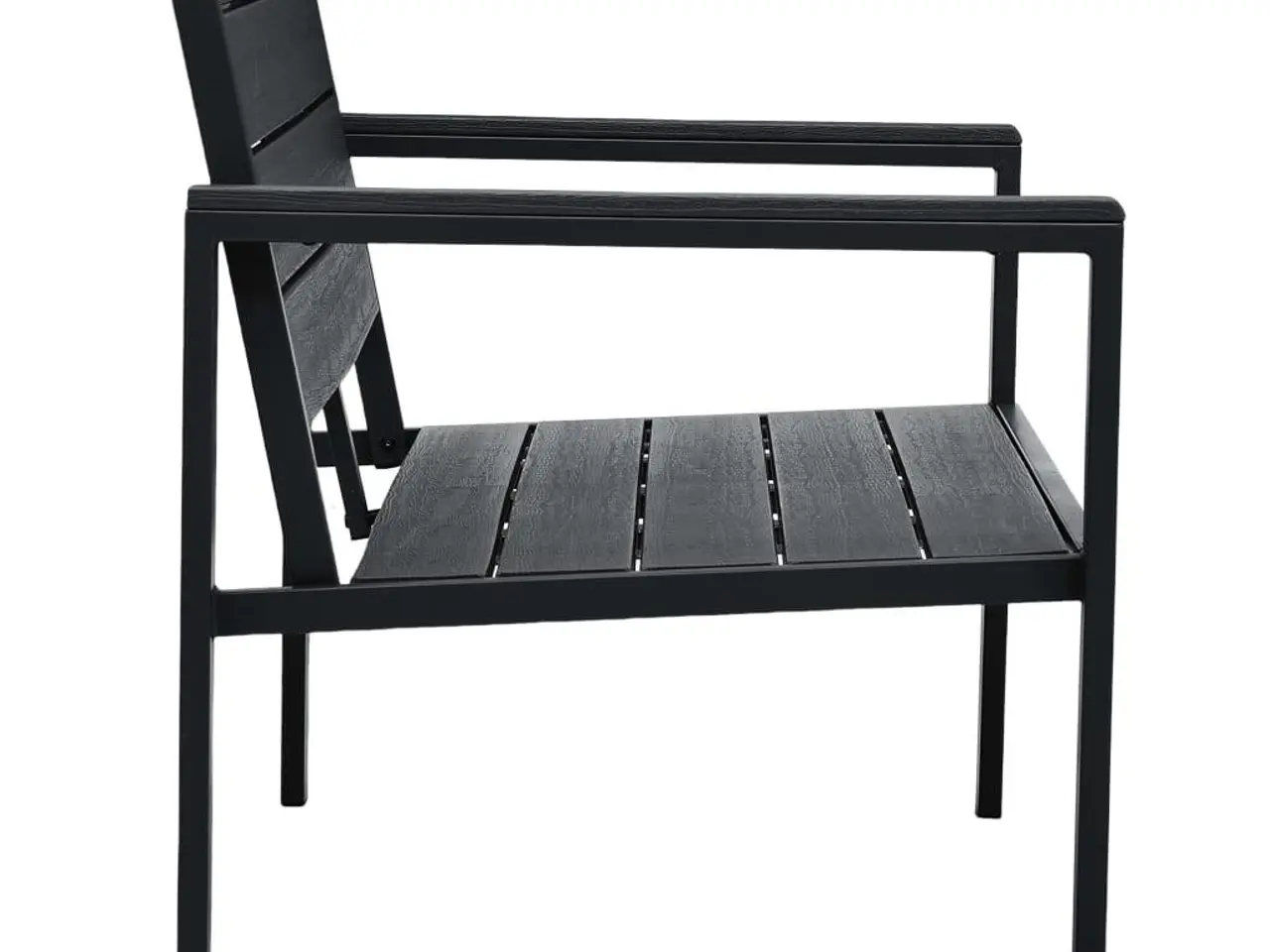 Billede 4 - Havebænk 120 cm i HDPE trælook - sort