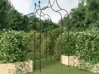 Havebuer 2 stk. 120x38x260 cm stål sort