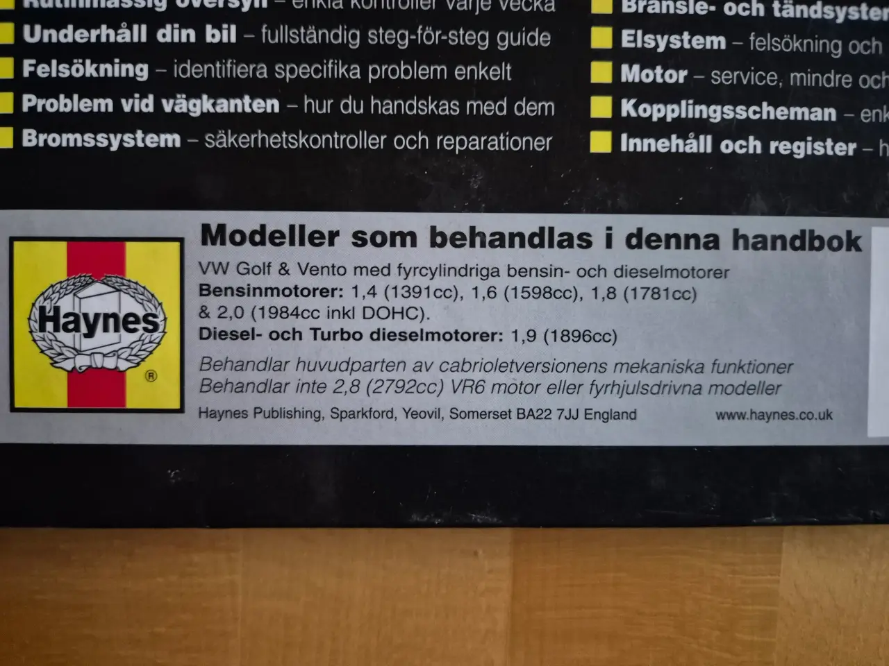 Billede 2 - Haynes manual VW Golf og Vento.