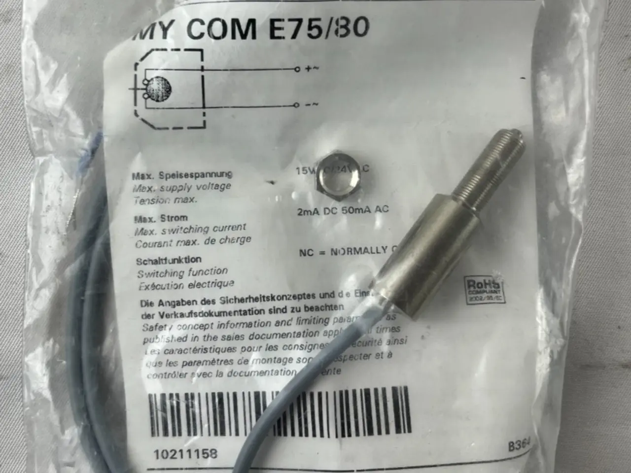 Billede 1 - Baumer MY COM E75/30 Precision endestopkontakt NC
