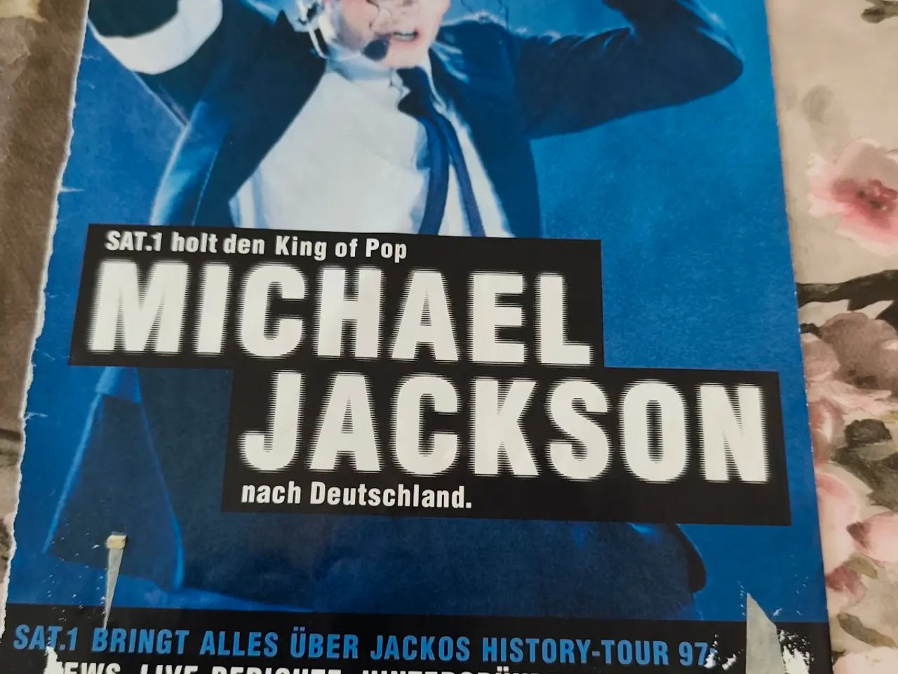 Billede 1 - 2 sidet A4 str billede af Michael Jackson/ reklame
