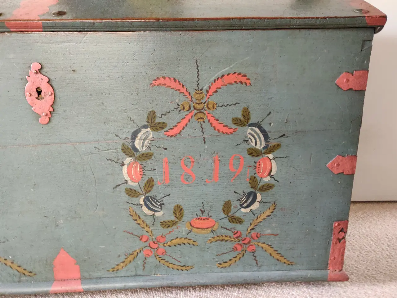 Billede 2 - Brudekiste fra 1819 original stand