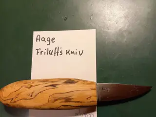Aage frilufts kniv med glat blad