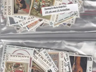 Dk.Malerimærker. 2 x 100.stk.med.25.forskellige.