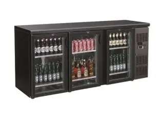 Barkølebord 537 liter – med 3 glas låger