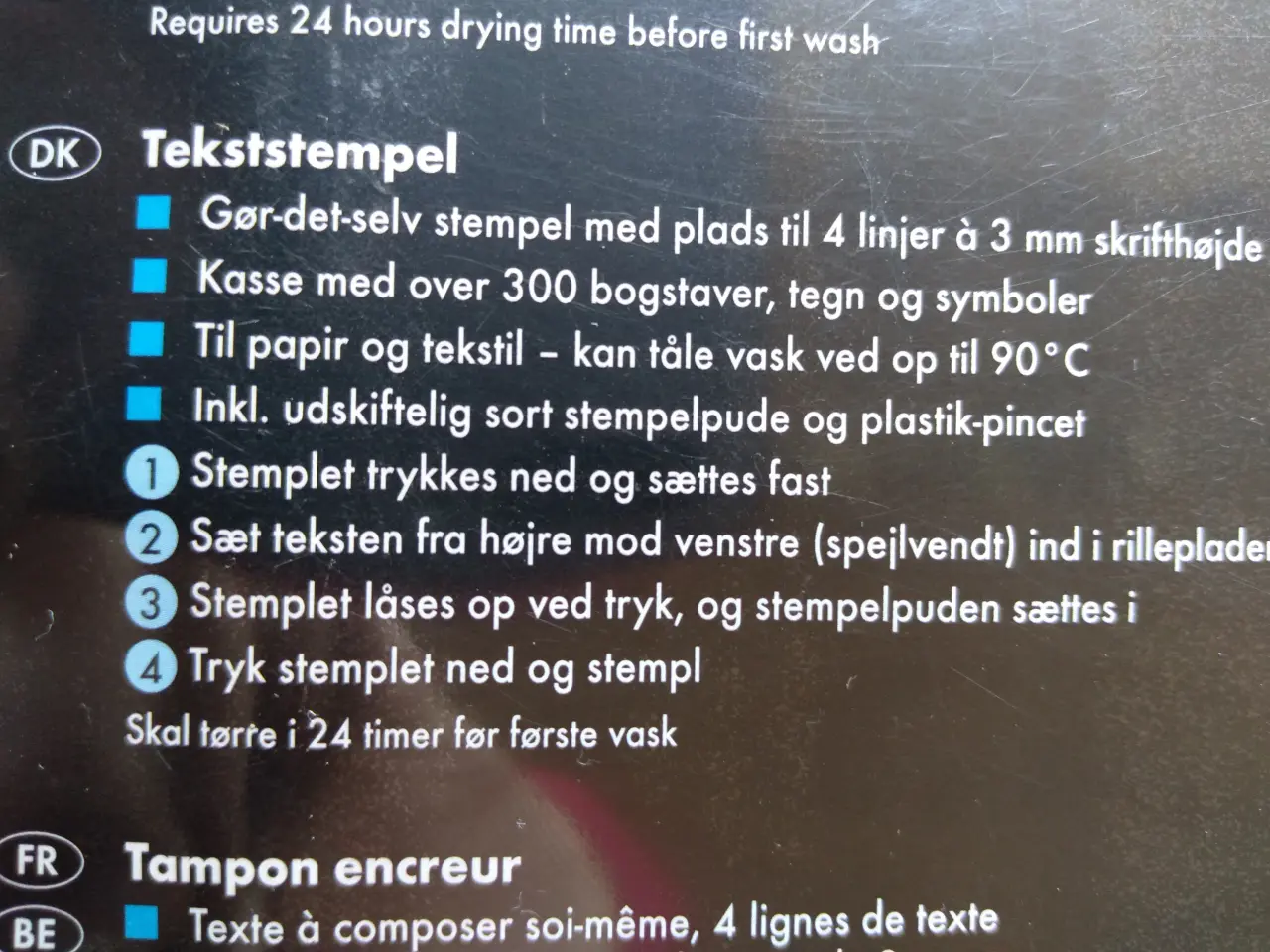 Billede 3 - NYT Tekst stempel til tøj og papir