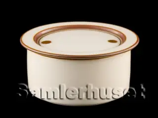 Brun Domino Sukkerskål m. låg