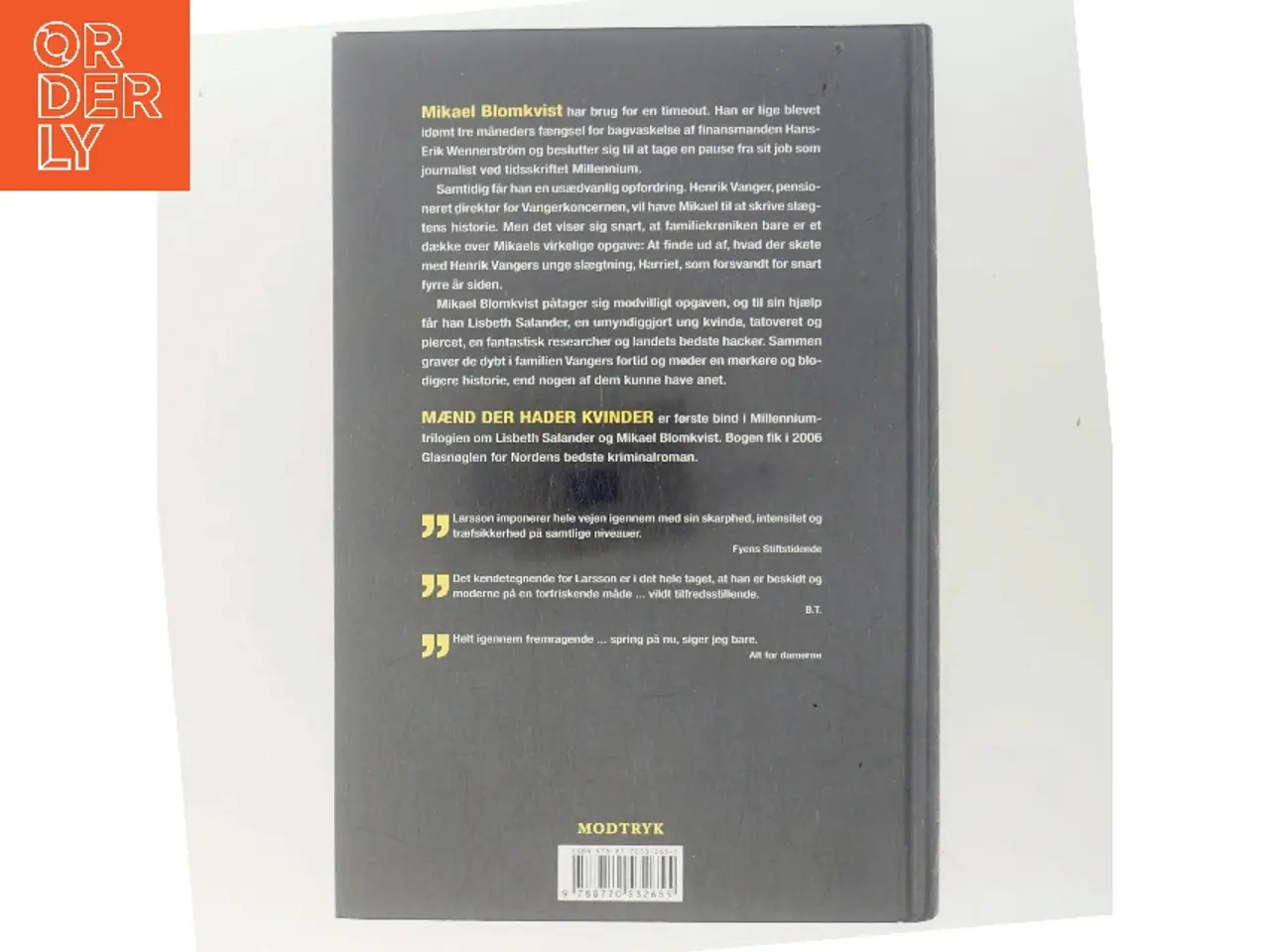 Billede 3 - Mænd der hader kvinder af Stieg Larsson (Bog)