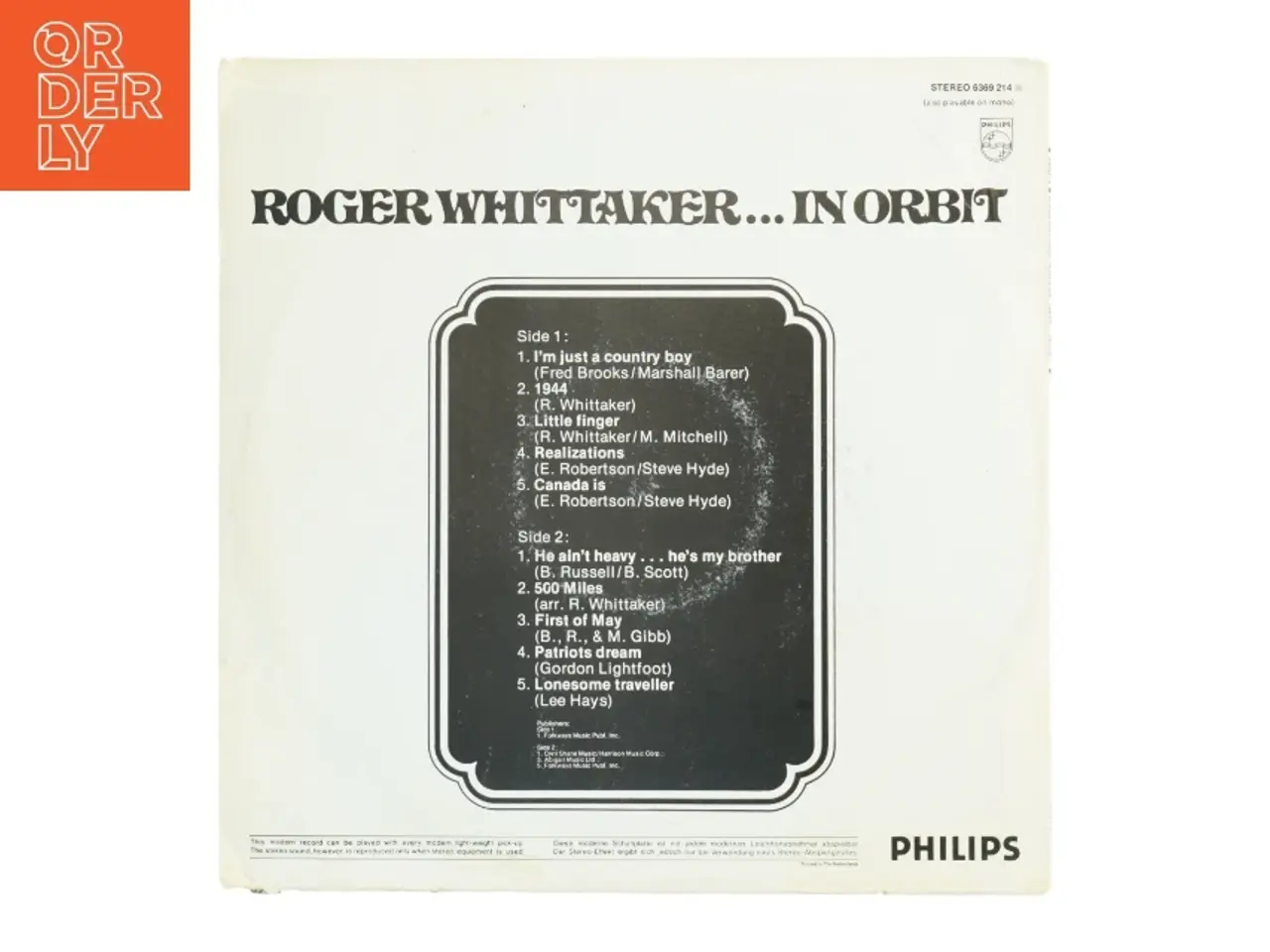 Billede 3 - Roger Whittaker - In Orbit LP