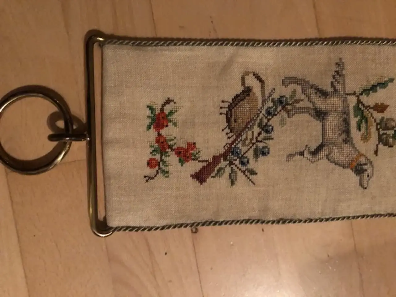 Billede 7 - Klokkestreng, håndbroderet, retro