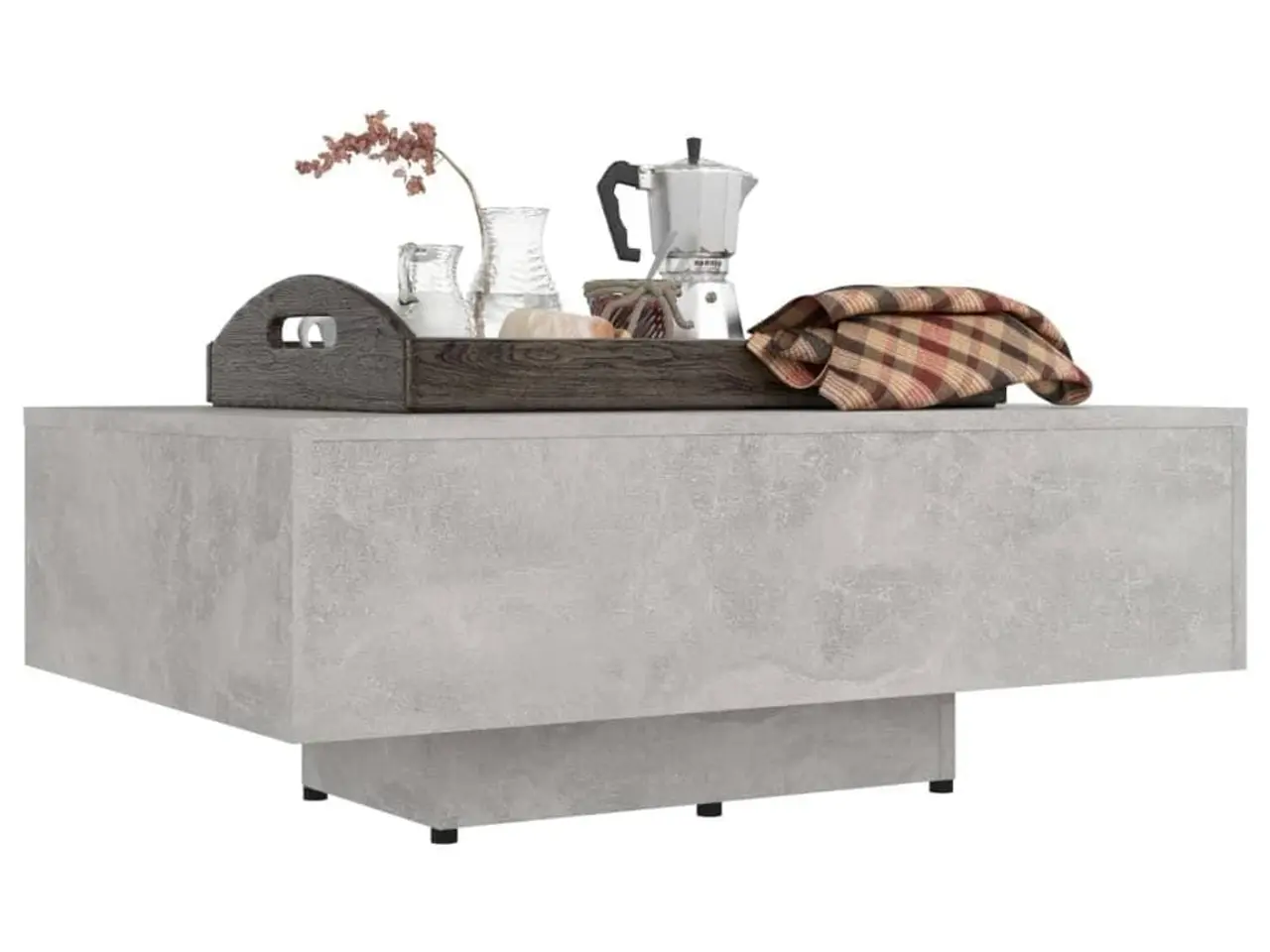 Billede 3 - Sofabord 85x55x31 cm konstrueret træ betongrå