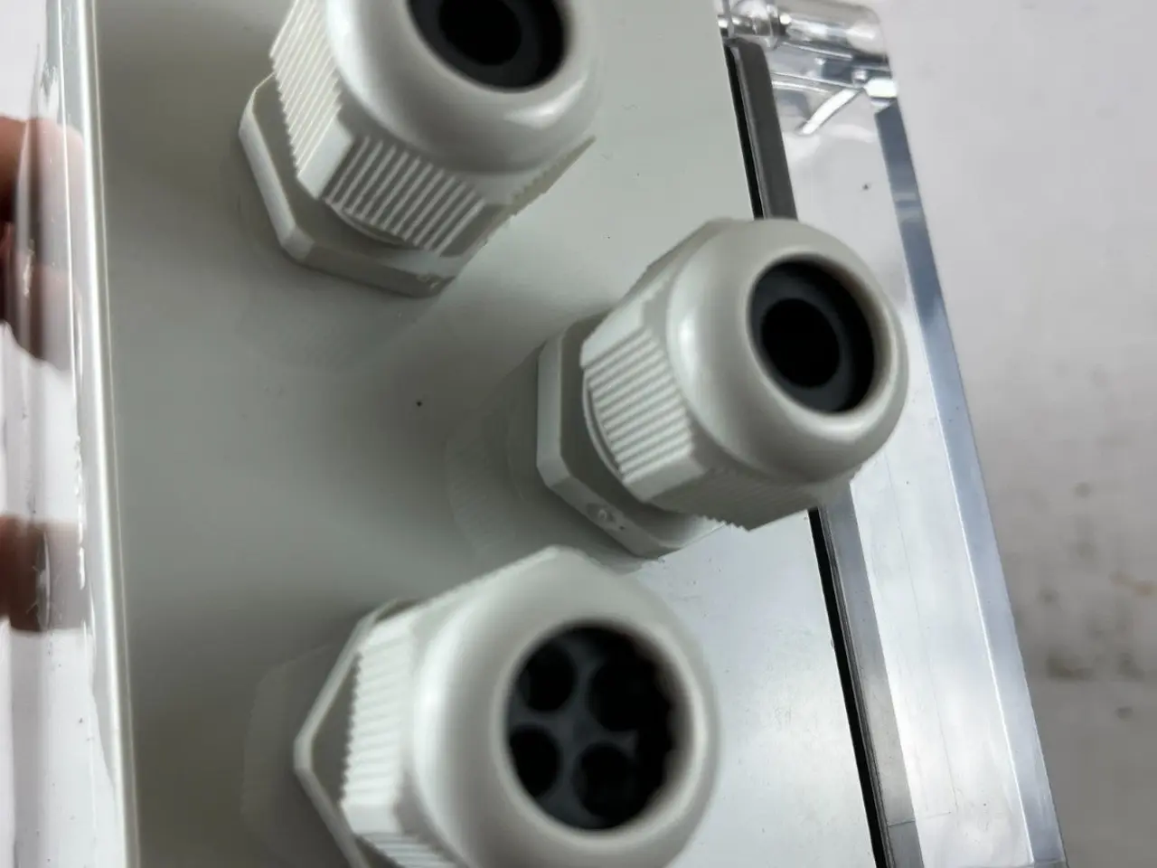 Billede 8 - Junction Box 110x90mm Clear Lid 3x kabel Glands