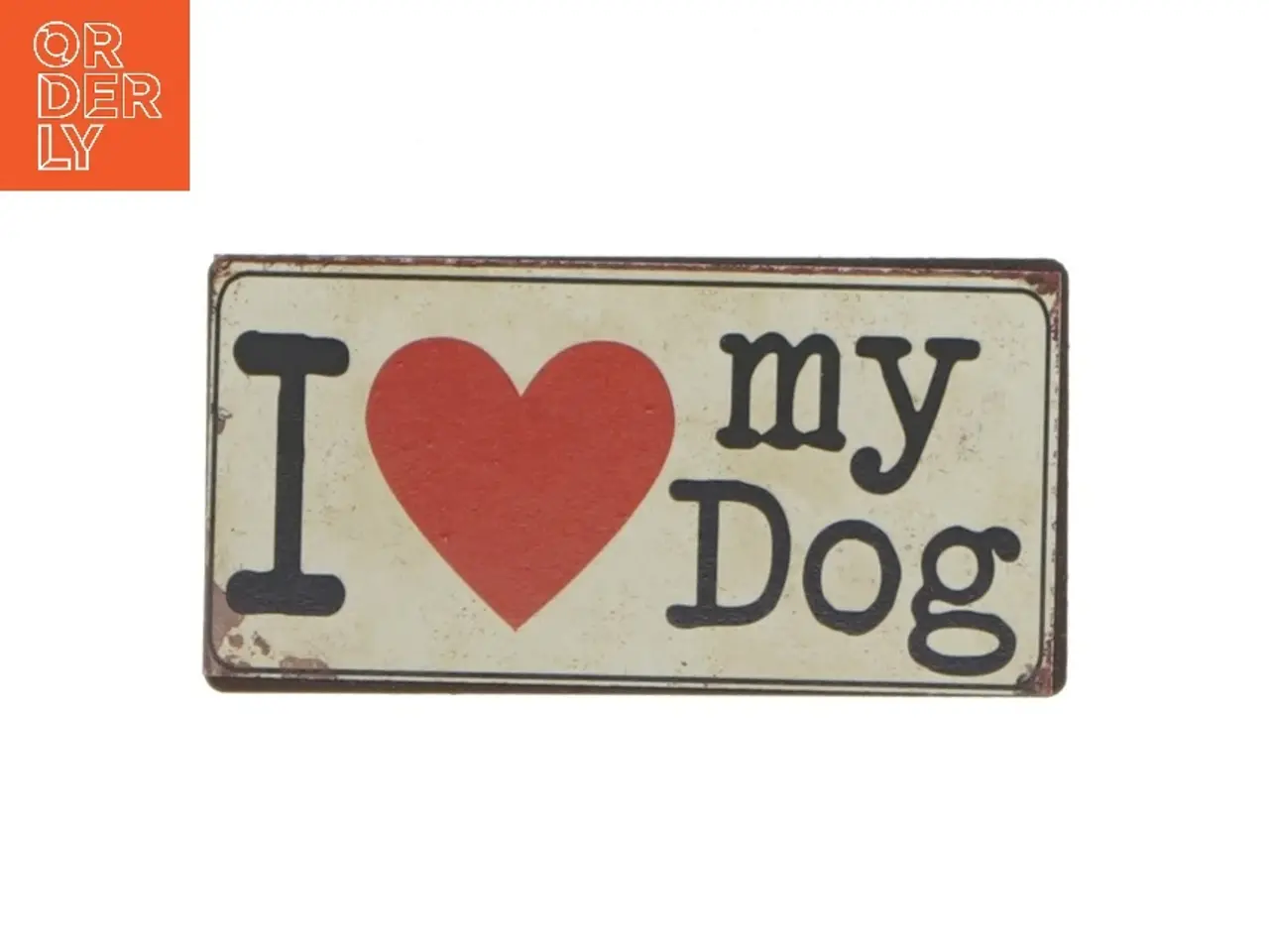 Billede 1 - Hundemagnet 'I Love My Dog' fra La Finesse (str. 10x5 cm)
