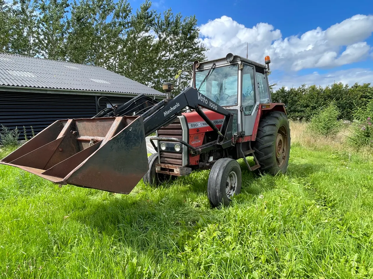 Billede 3 - Massey Ferguson 690 med VETO 1000 frontlæsser