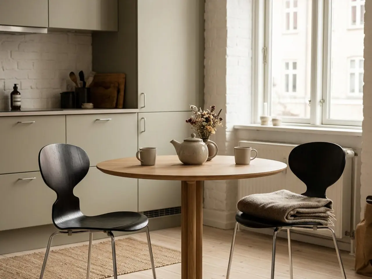 Billede 2 - Fritz Hansen Myren – Sort/Krom Stel