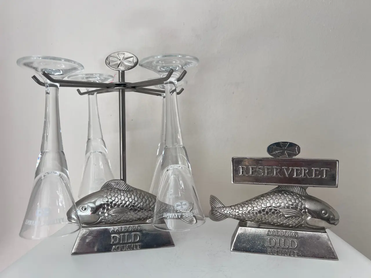 Billede 2 - Ålborg akvavit snapseglas holder og reserveret 