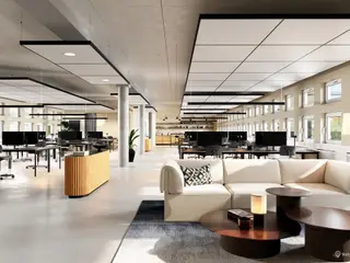 Lyse og moderne kontorlokaler med rå kant