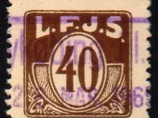 L.F.J.S. - ( Lolland Falsters Jernbaneselskab ) - Godsfrimærke - 40 Øre - Stemplet