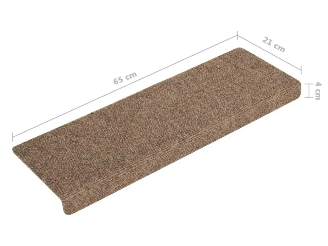 Billede 6 - Trappemåtter med selvklæbende prikker 15 stk. - beige 65 x 21 x 4 cm