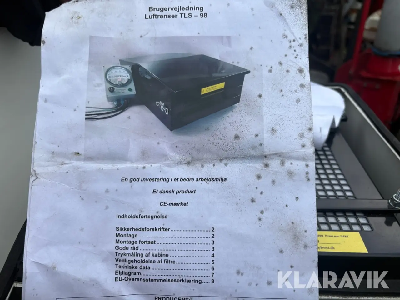 Billede 12 - Luftrenser / trykkabine Østergaard filter TLS-98 inkl tryk manometer