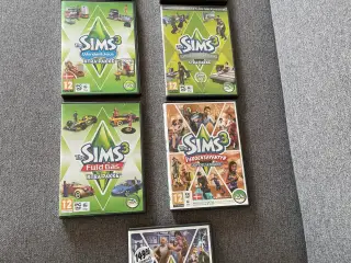 2 stk Sims 2 spil og 5 stk Sims 3 spil 30/50 kr.