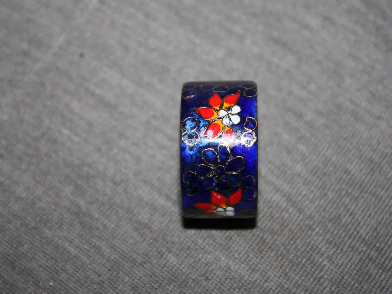 Billede 5 - Cloisonne servietholder til Jul D 3,5 cm, B 2 cm.