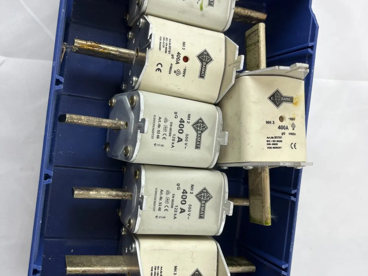 Billede 6 - Damat NH2 NH3 400A 500V GG Fuses parti Of 6 Spare